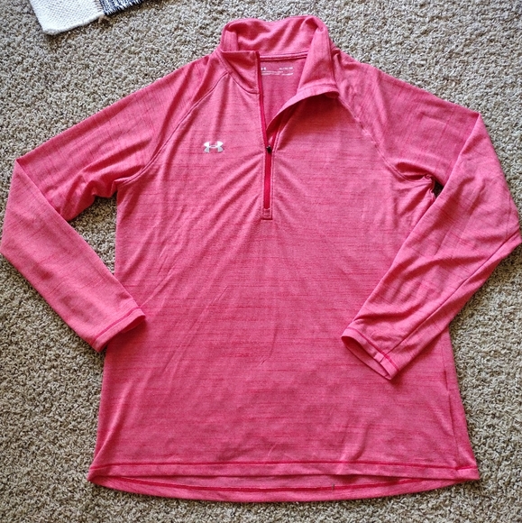 Under Armour Tops - Under Armour pink women athletic long sleeve shirt XLarge
